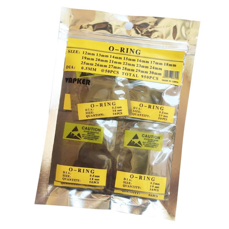 VAPKER 950 Pcs O Ring 0.5mm Watch Back Rubber Gasket set O-Ring Gasket Seal Replacement O-rings for Watch Backs 19 Different Sizes 12-30mm - Image 2